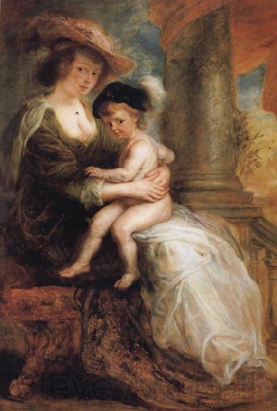 Peter Paul Rubens Helene Fourment and her Eldest Son Frans Norge oil painting art